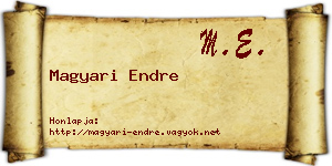 Magyari Endre névjegykártya